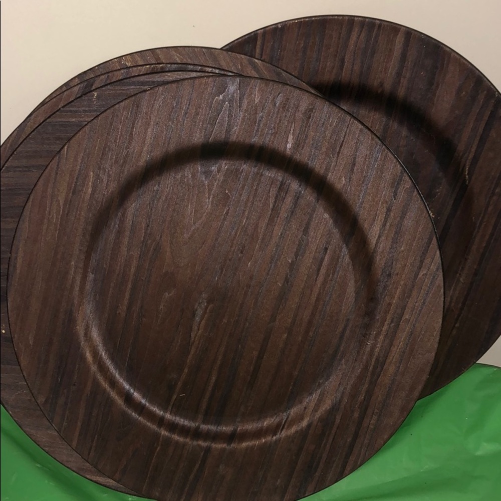 5 decor wood plates